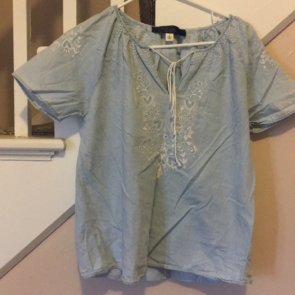 Light blue blouse